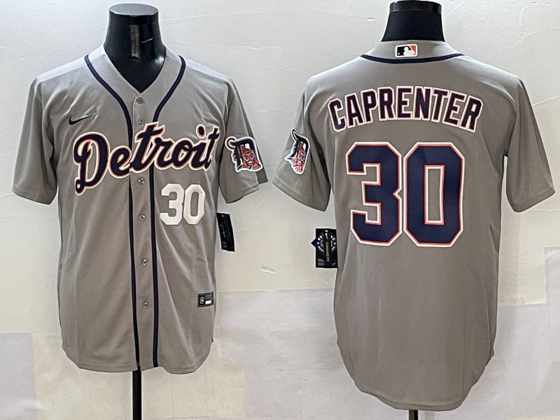 Men Detroit Tigers 30 Caprenter Grey Game Nike 2025 MLB Jersey style 5076